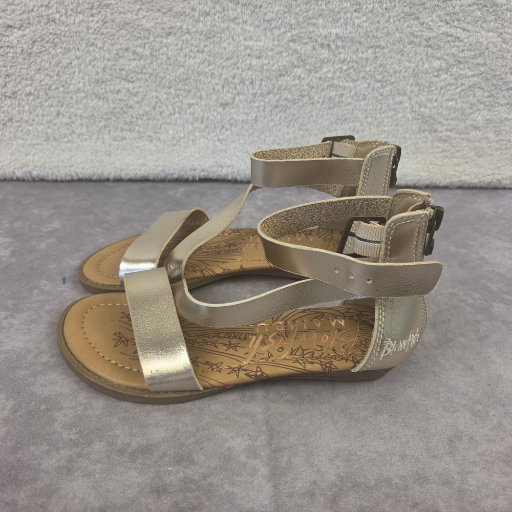 Blowfish Malibu Kids Burin-K Champagne Die Cut Wedge Sandals 13.5 Little Kid